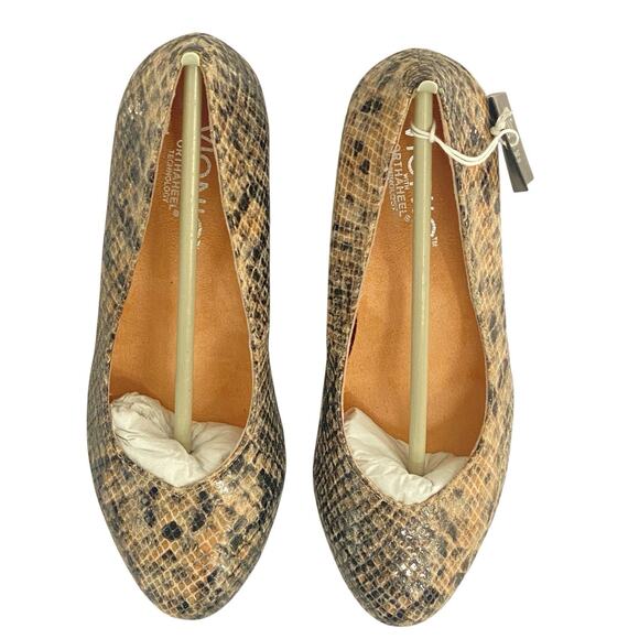 Vionic Antonia Snake Print Leather Wedges Women’s Size 5 Orthopedic Comfort Heel - Picture 9 of 12